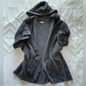Aerie Marled Hooded Sweater Cape